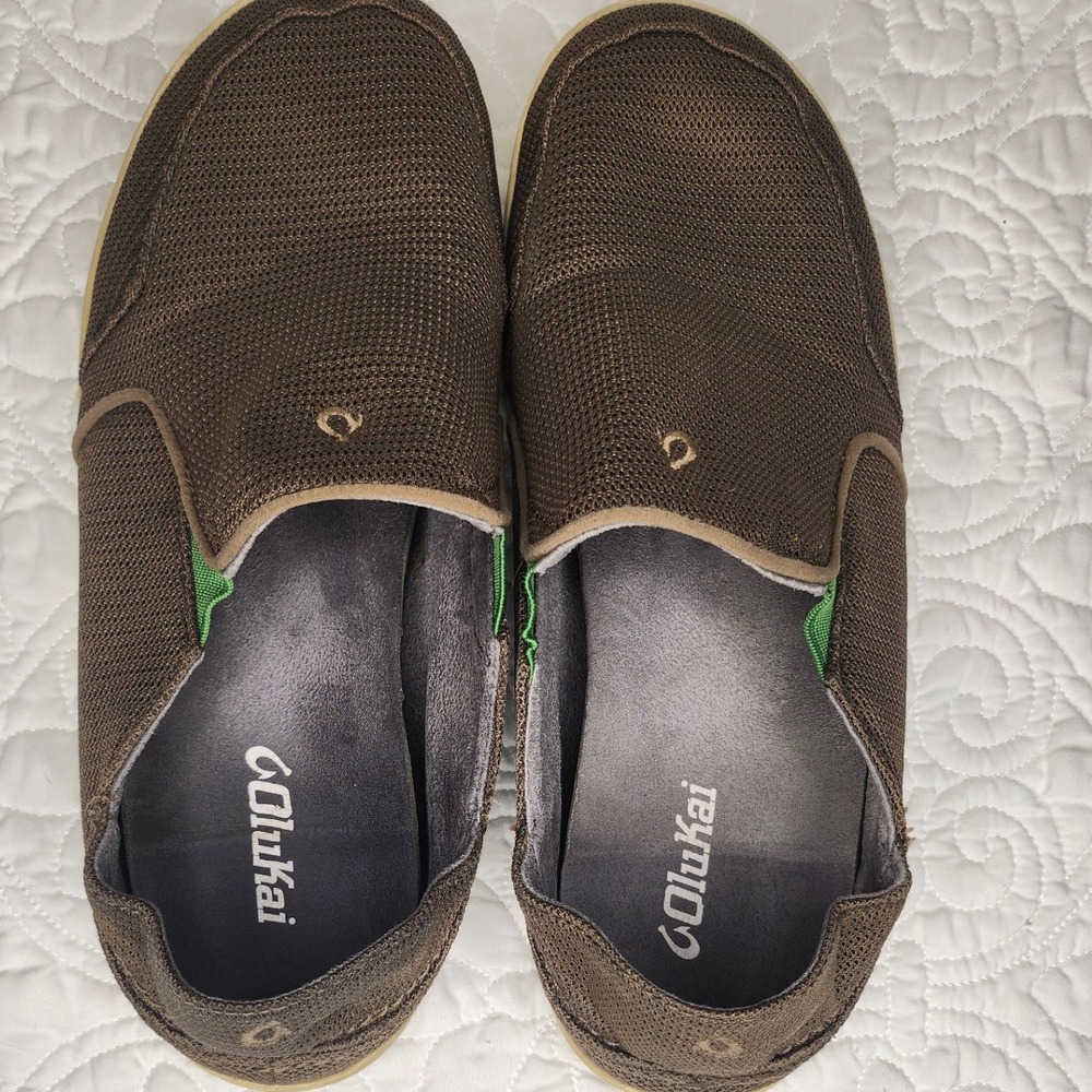 OluKai Men's Size 10 Nohea Mesh Slip on Shoes Loafers Boat Deck Casual‎ Comfort